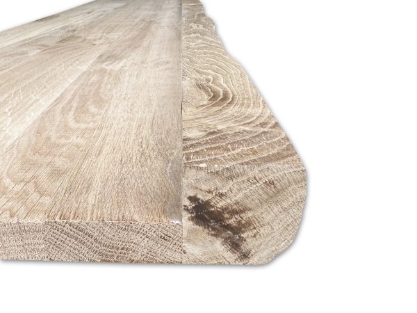 Eiken overzet vensterbank boomstam 29 cm van Woodstyles, foto van de boomstamkant