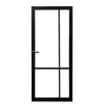 Staallook deur zwart met asymmetrisch roedepakket