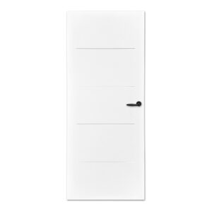 Binnendeur vlak met groeven. Mooie tijdloze binnendeur met subtiele groeven