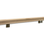 massief eiken trapleuning met sleutelgat vorm